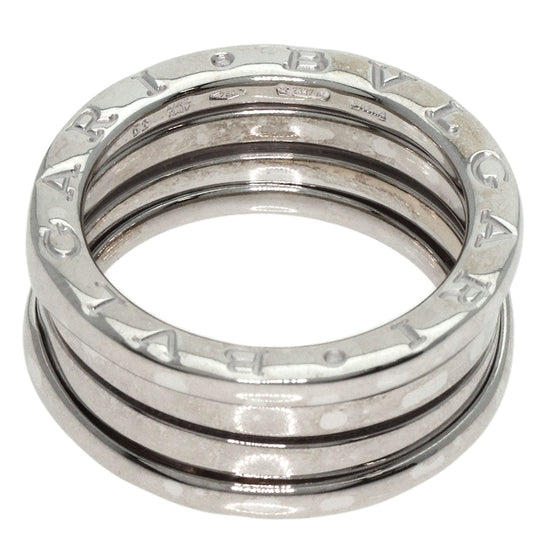 BVLGARI Ring K18WG Silver B-zero1 B-zero One 3 Band S #53
