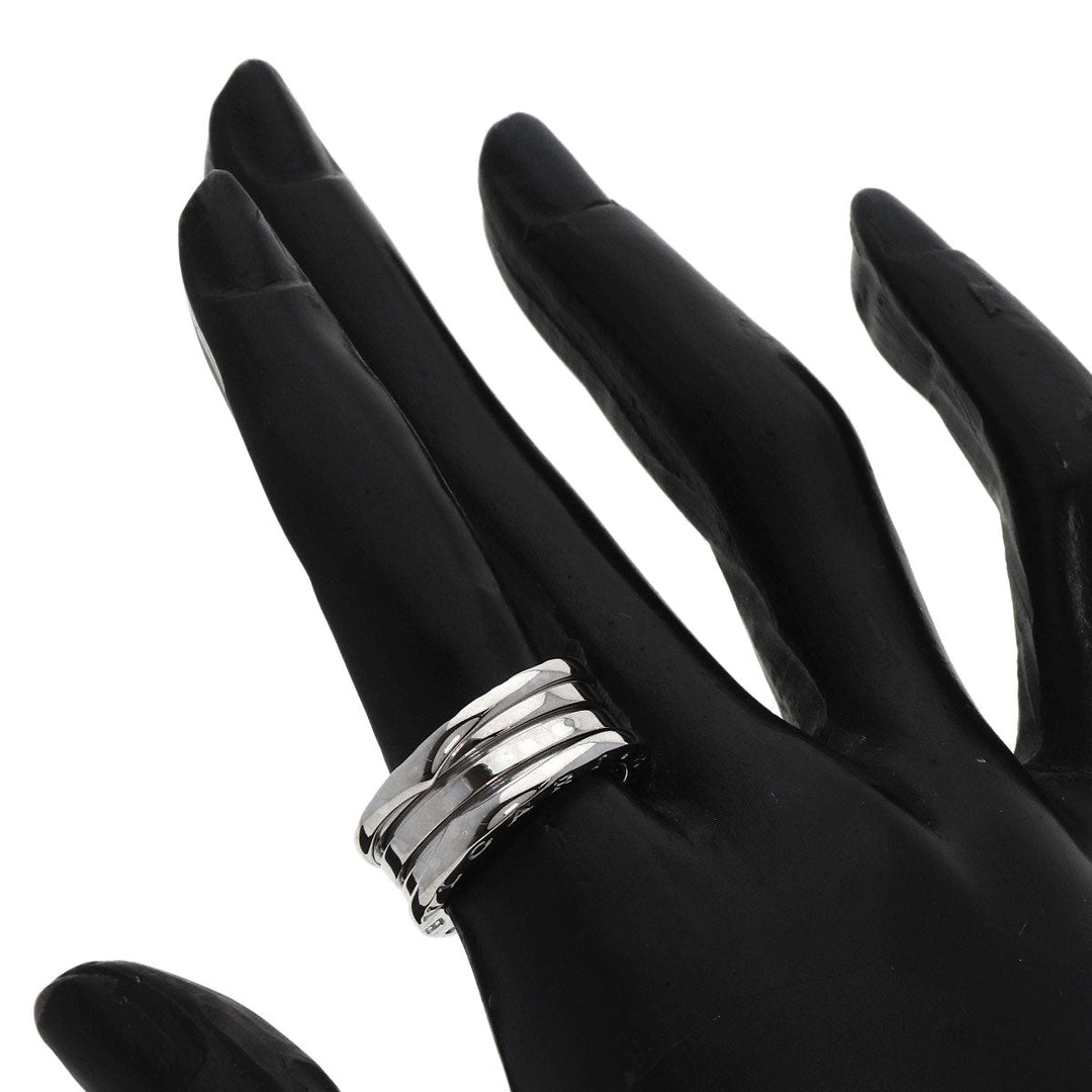 BVLGARI Ring K18WG Silver B-zero1 B-zero One 3 Band S #53