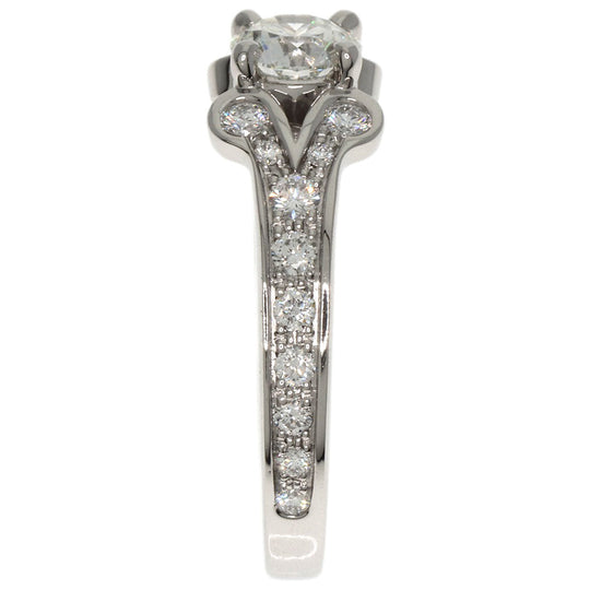 CARTIER Ring PT950 Silver Ballerina diamond # 46 Women Used Authentic