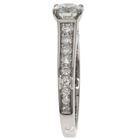 CARTIER Ring PT950 Silver Solitaire Diamond #45