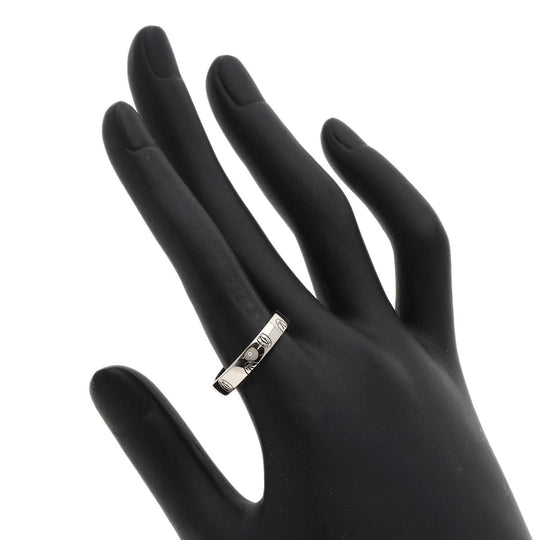 CARTIER Ring K18WG Silver Happy Birthday # 56 Women Used Authentic