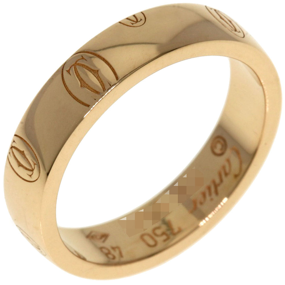 CARTIER Ring 18K Pink Gold gold Happy Birthday #48 Women Used Authentic