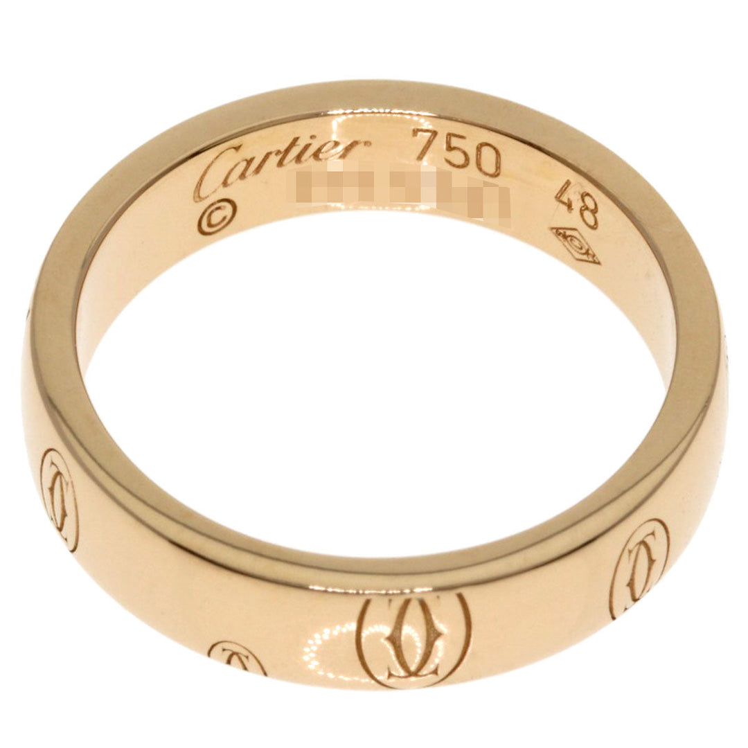 CARTIER Ring 18K Pink Gold gold Happy Birthday #48 Women Used Authentic