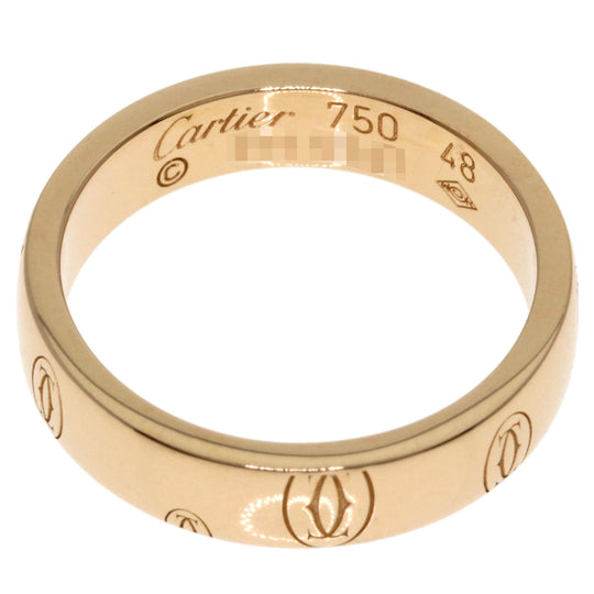 CARTIER Ring 18K Pink Gold gold Happy Birthday #48 Women Used Authentic