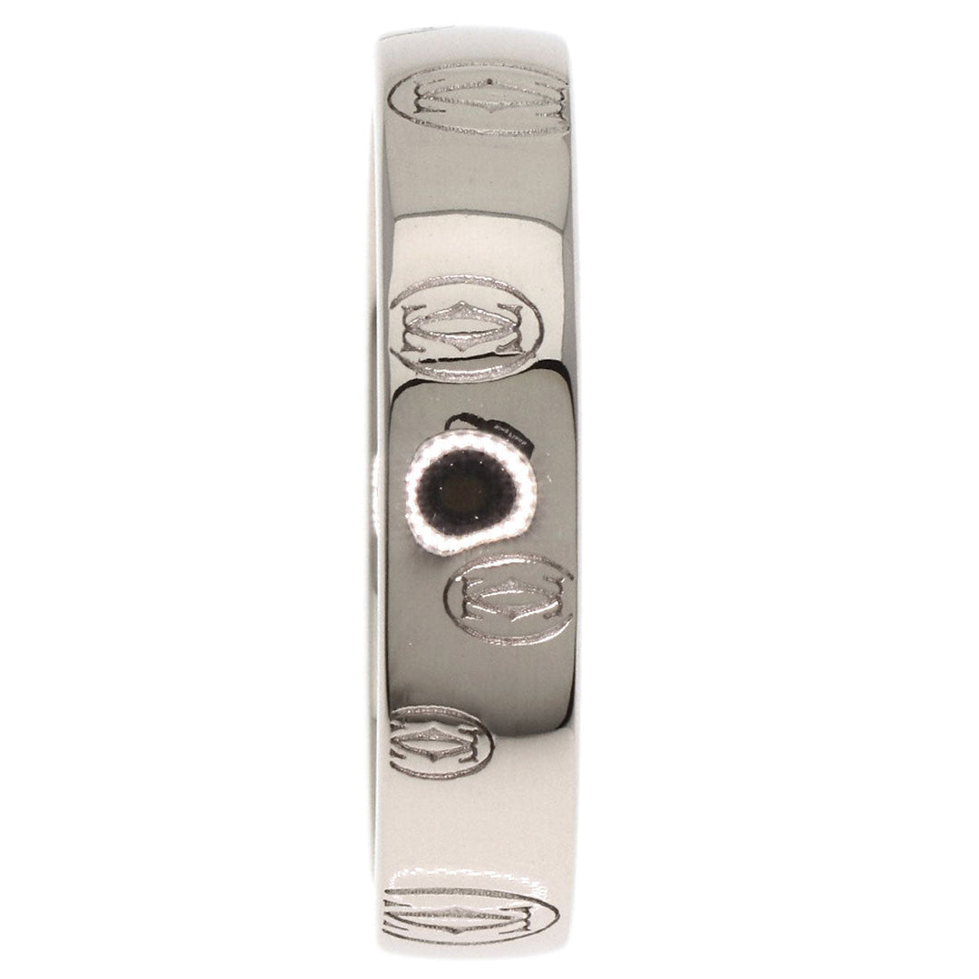 CARTIER Ring K18WG Silver Happy birthday # 49 Women Used Authentic