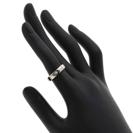 CARTIER Ring K18WG Silver Happy birthday # 49 Women Used Authentic