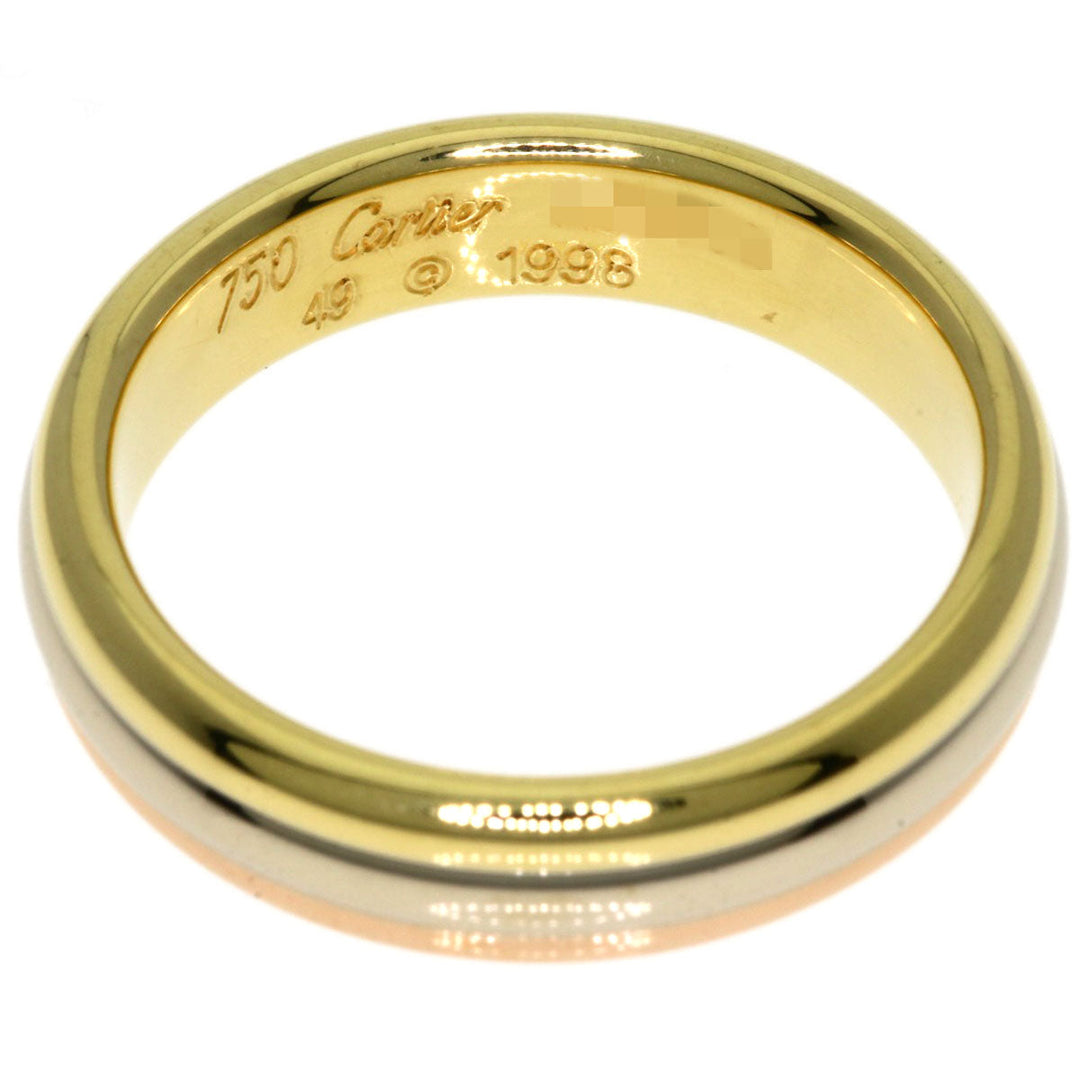 CARTIER Ring K18YG , K18WG , K18PG gold Three colors # 49 Women Used Authentic
