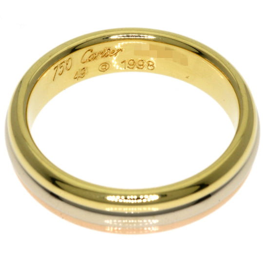 CARTIER Ring K18YG , K18WG , K18PG gold Three colors # 49 Women Used Authentic