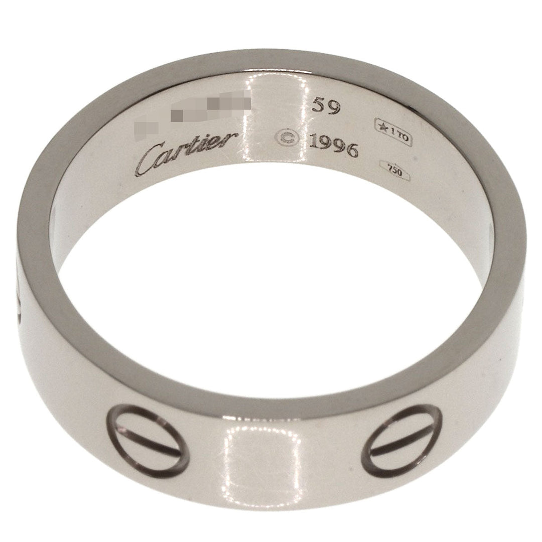 CARTIER Ring K18WG Silver Love Ring #59