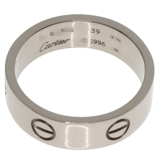 CARTIER Ring K18WG Silver Love Ring #59