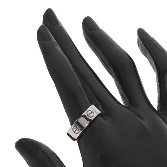 CARTIER Ring K18WG Silver Love Ring #59
