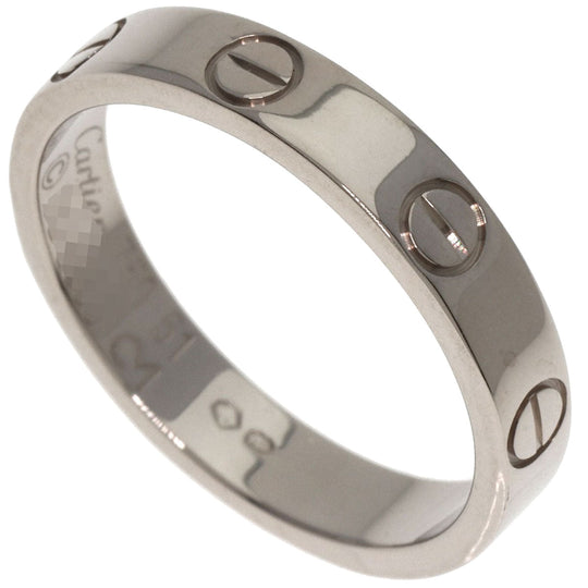 CARTIER Ring K18WG Silver Mini Love Ring #51