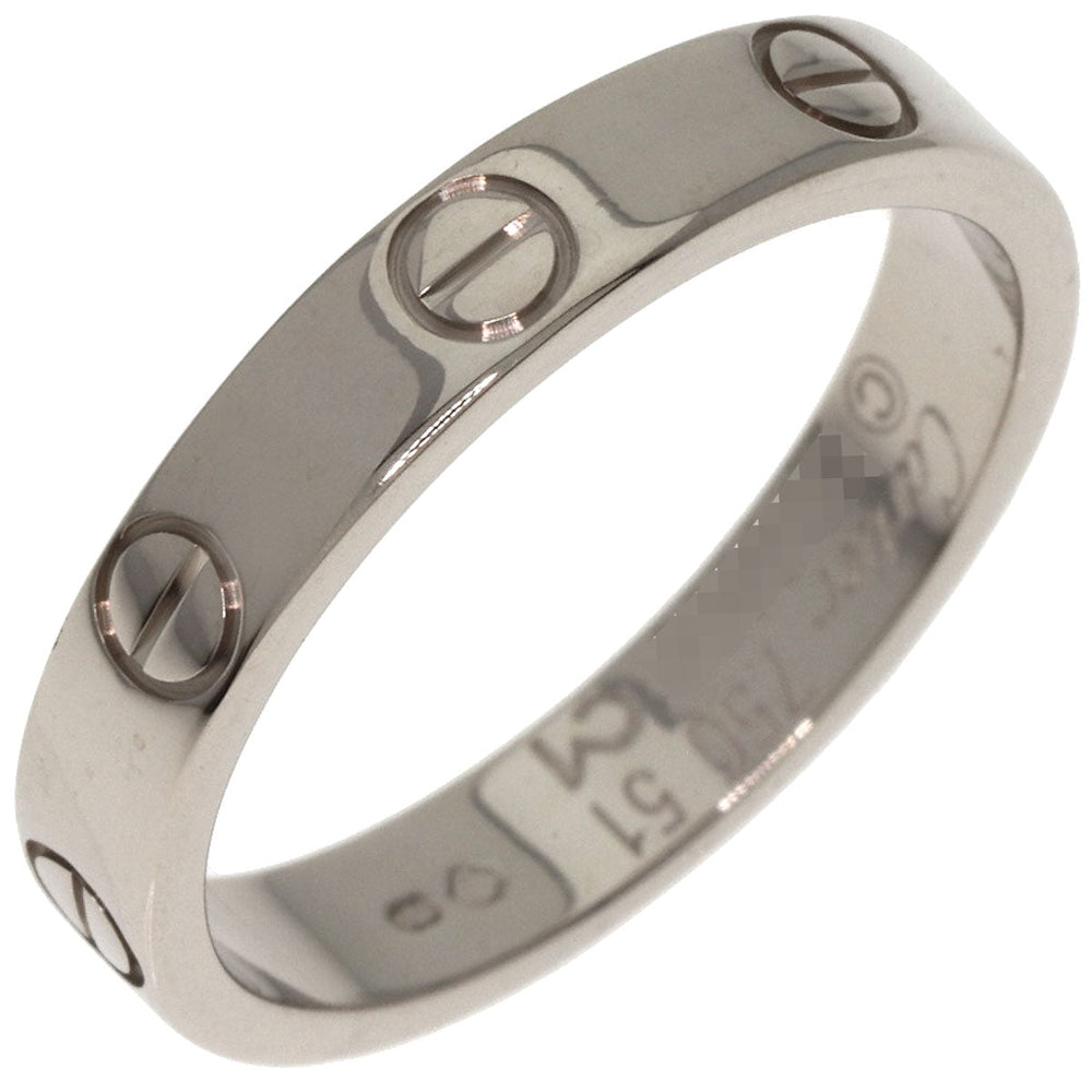 CARTIER Ring K18WG Silver Mini Love Ring #51