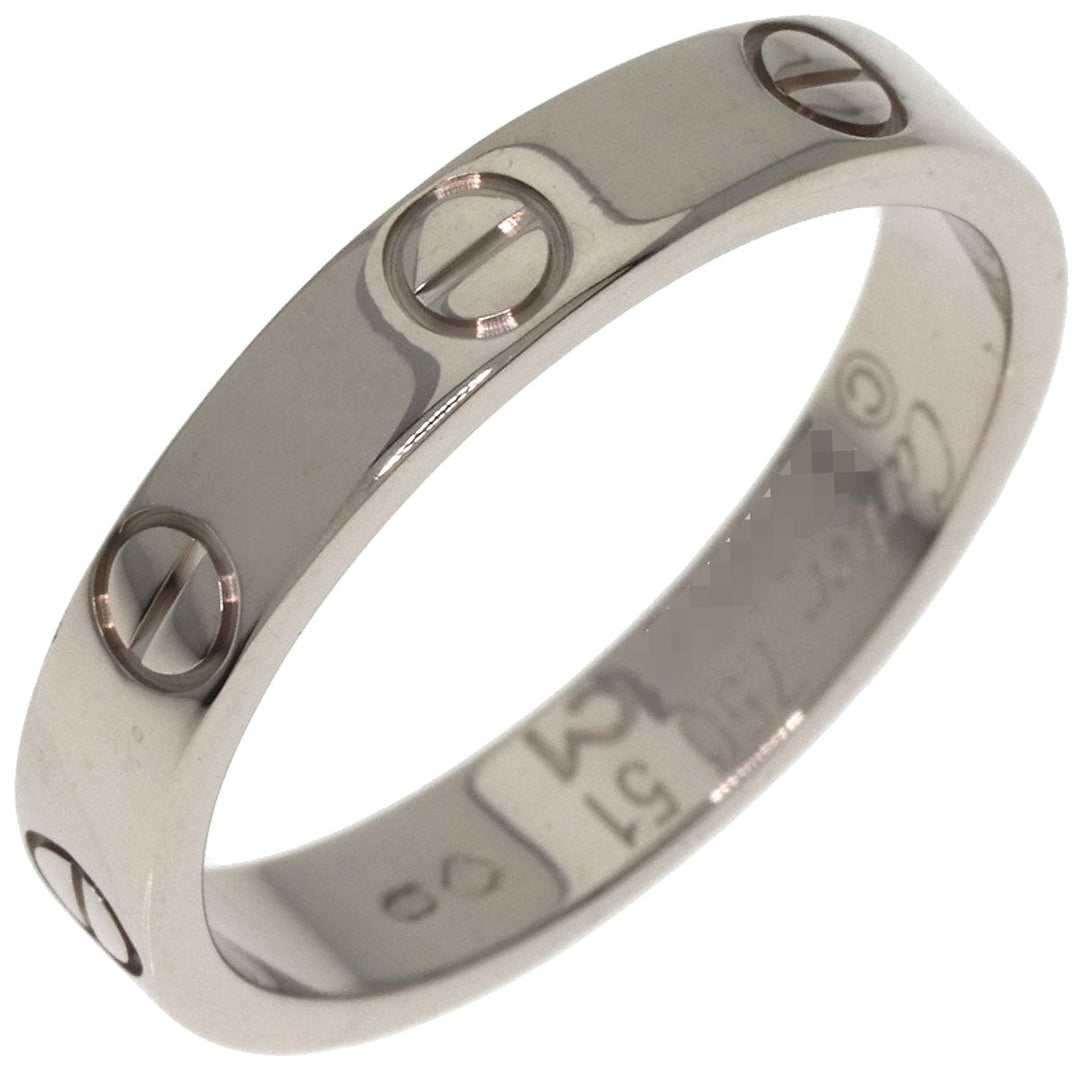 CARTIER Ring K18WG Silver Mini Love Ring #51