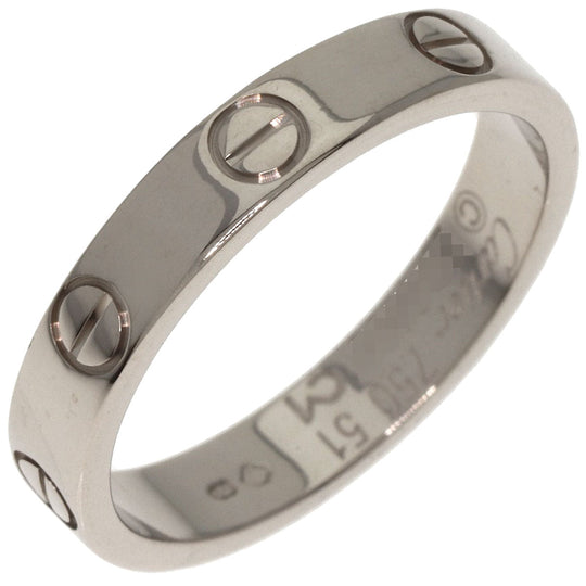 CARTIER Ring K18WG Silver Mini Love Ring #51