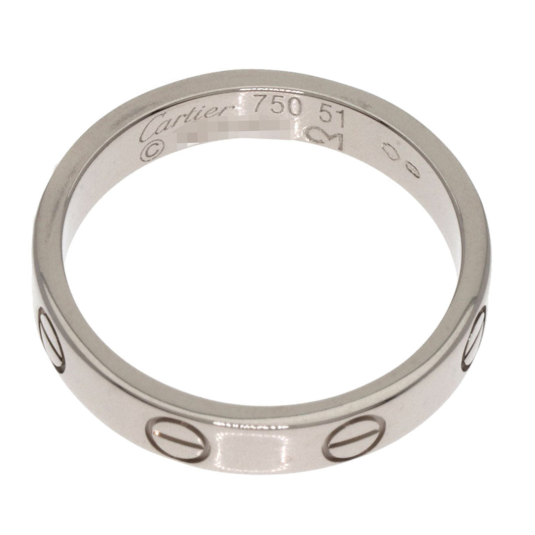 CARTIER Ring K18WG Silver Mini Love Ring #51