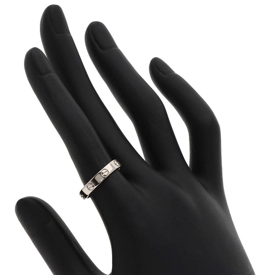 CARTIER Ring K18WG Silver Mini Love Ring #51