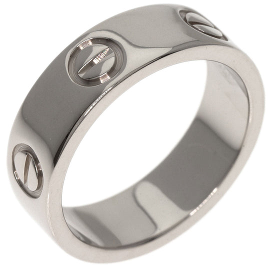 CARTIER Ring K18WG Silver Love Ring #50 Women Used Authentic