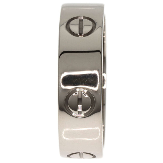 CARTIER Ring K18WG Silver Love Ring #59 Women Used Authentic