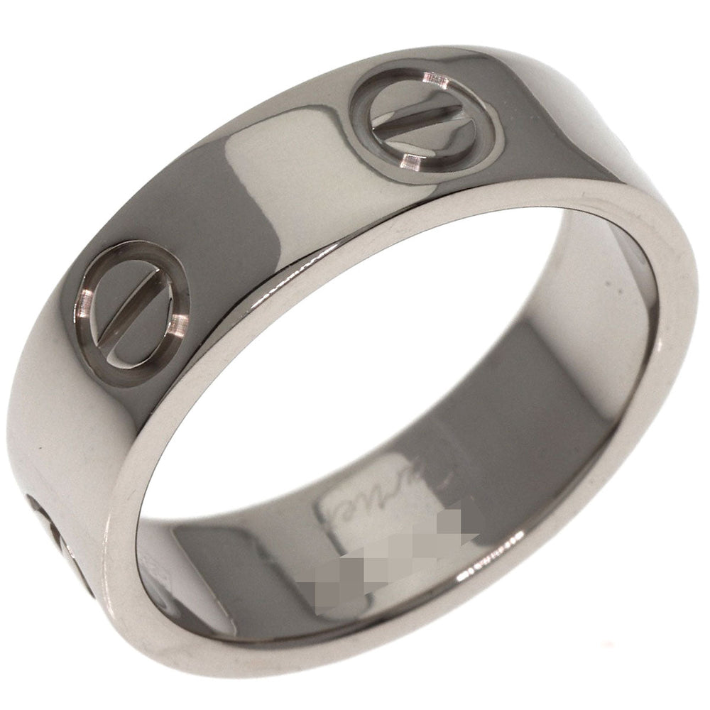 CARTIER Ring K18WG Silver Love Ring #50