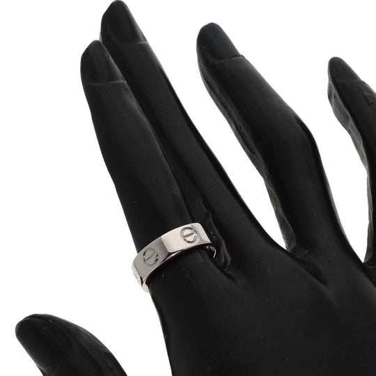 CARTIER Ring K18WG Silver Love Ring #50