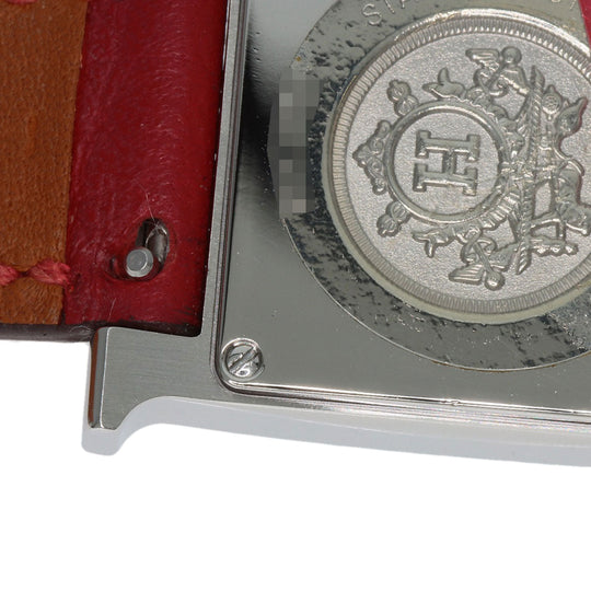 HERMES Watches Quartz HH11.210 Stainless Steel, Leather Silver H watch white dial Women Used Authentic