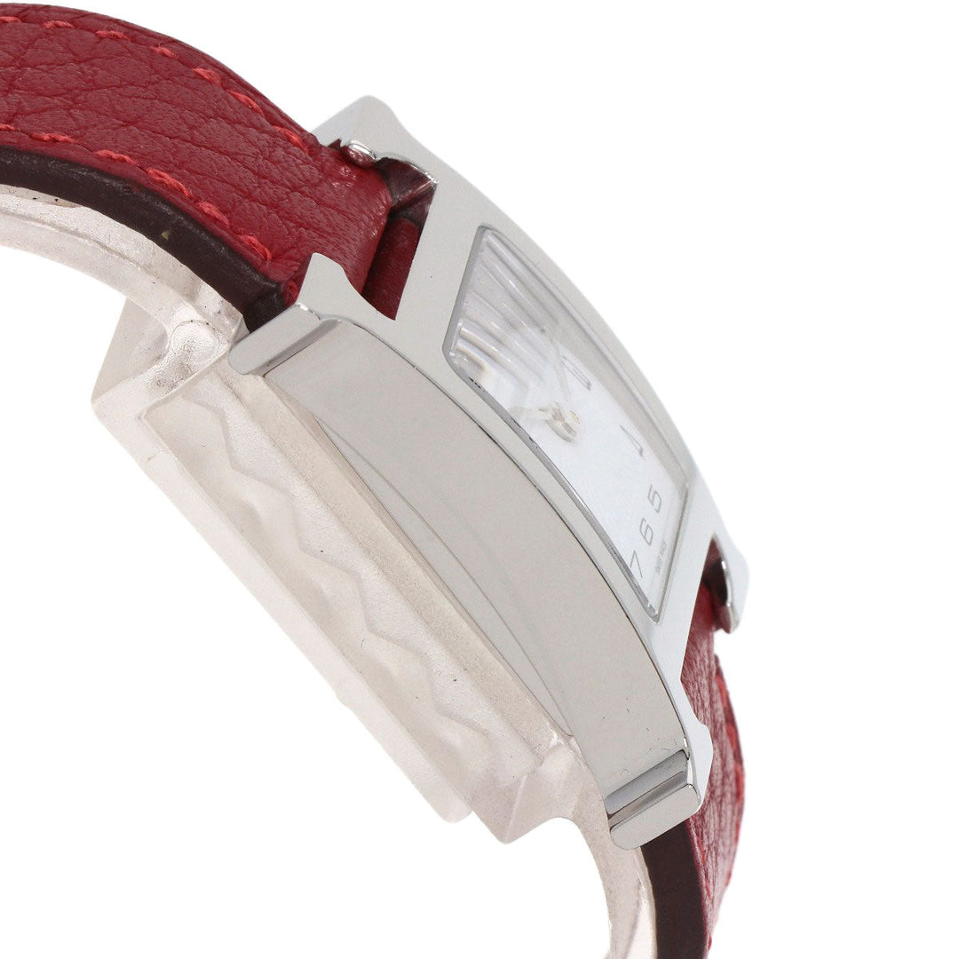 HERMES Watches Quartz HH11.210 Stainless Steel, Leather Silver H watch white dial Women Used Authentic