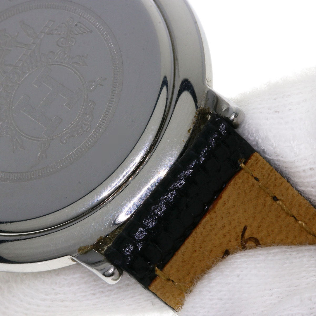 HERMES Watches Quartz combination Silver Meteor Ivory dial