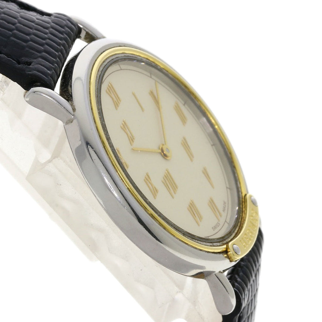 HERMES Watches Quartz combination Silver Meteor Ivory dial