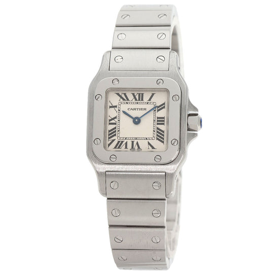 CARTIER Watches Quartz W20056D6 Stainless Steel , Stainless Steel Silver Santosgalbe SM Silver dial Women Used Authentic