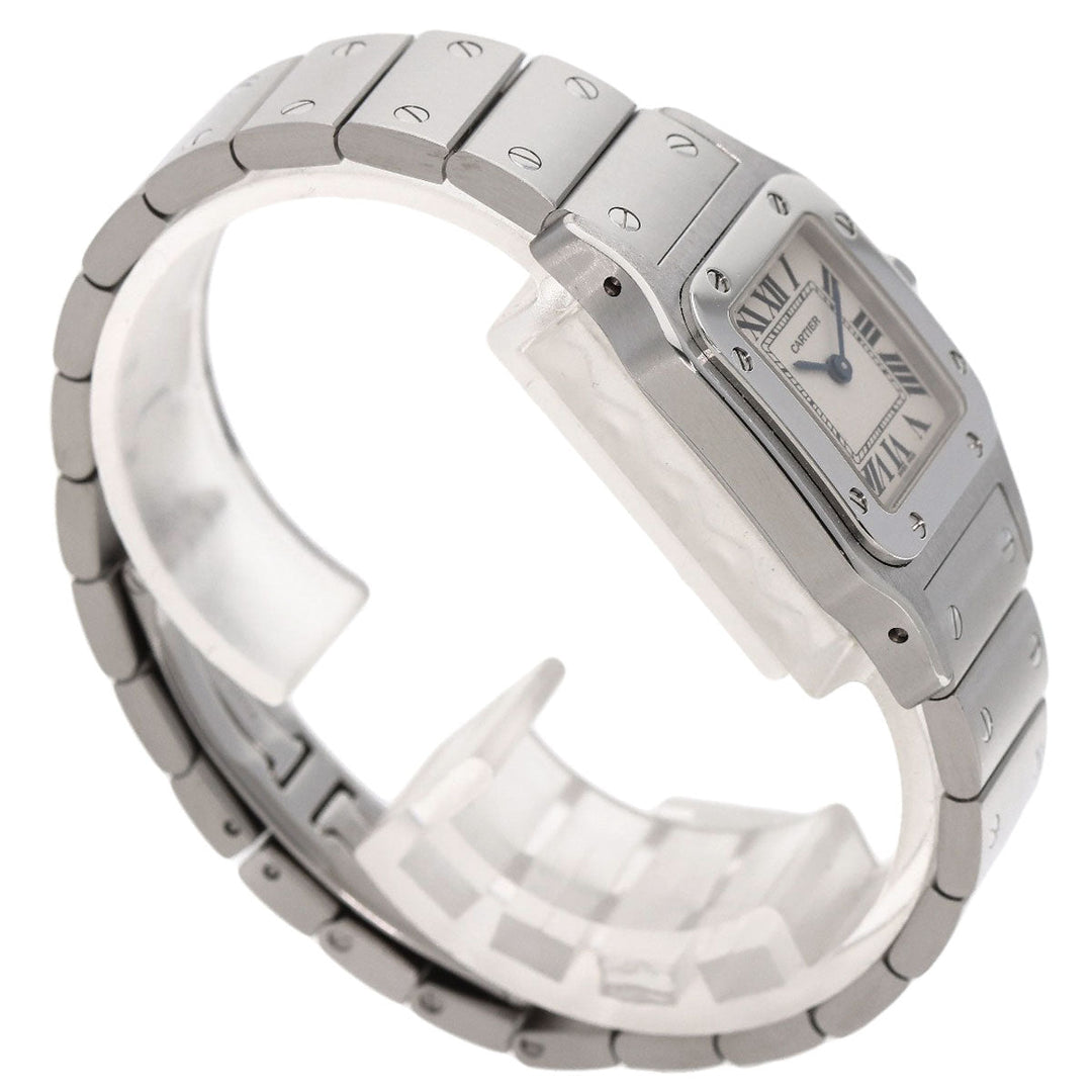 CARTIER Watches Quartz W20056D6 Stainless Steel , Stainless Steel Silver Santosgalbe SM Silver dial Women Used Authentic