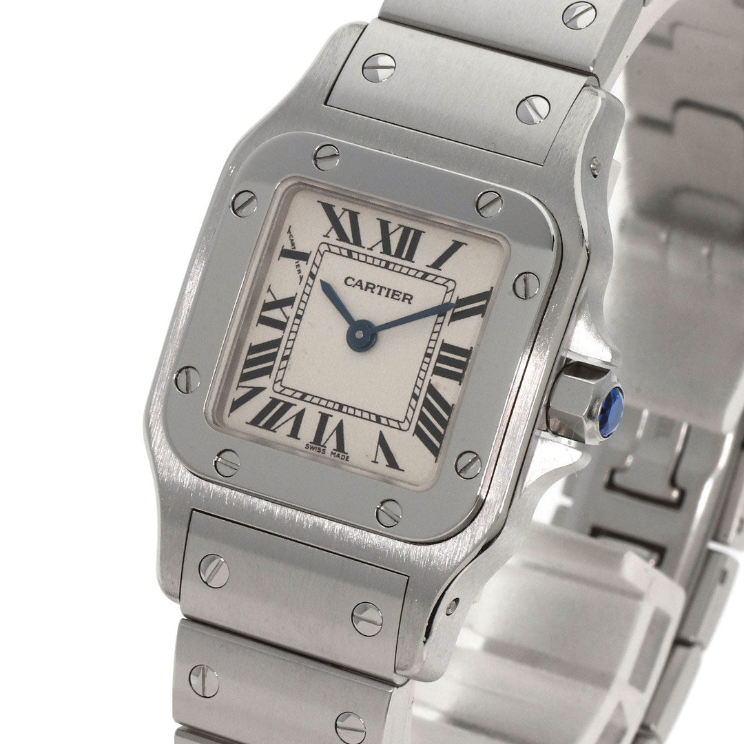 CARTIER Watches Quartz W20056D6 Stainless Steel , Stainless Steel Silver Santosgalbe SM Silver dial Women Used Authentic