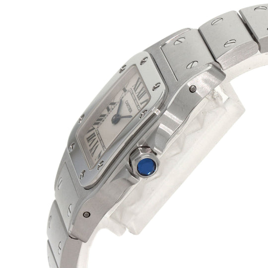 CARTIER Watches Quartz W20056D6 Stainless Steel , Stainless Steel Silver Santosgalbe SM Silver dial Women Used Authentic