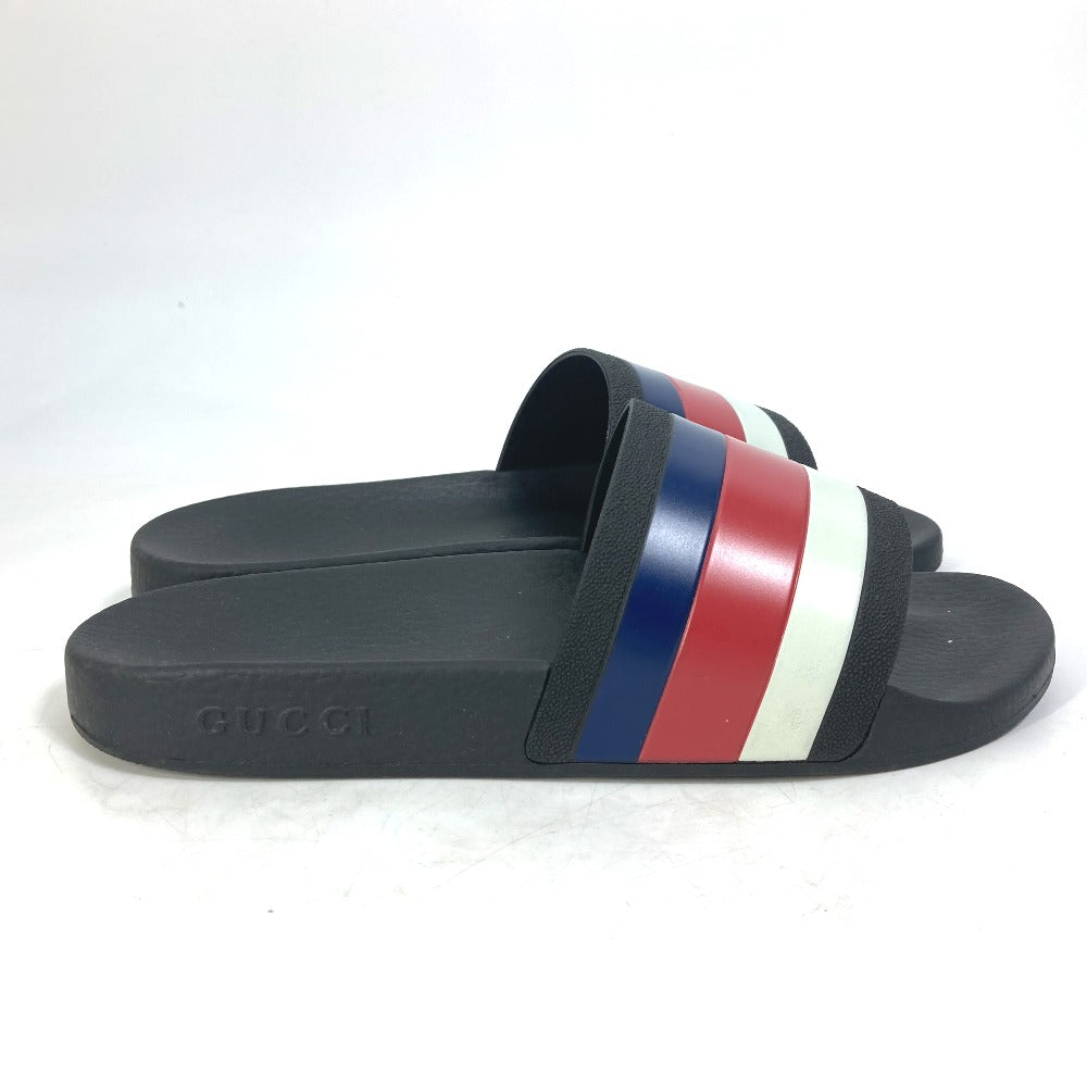 GUCCI Sandals 308234 rubber white Benassi Tricolor color Women 5 Used Authentic