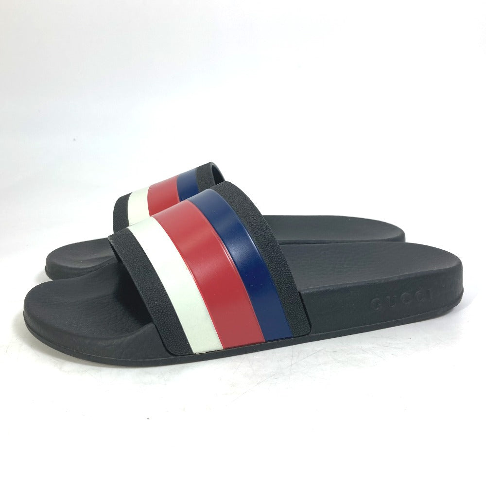 GUCCI Sandals 308234 rubber white Benassi Tricolor color Women 5 Used Authentic