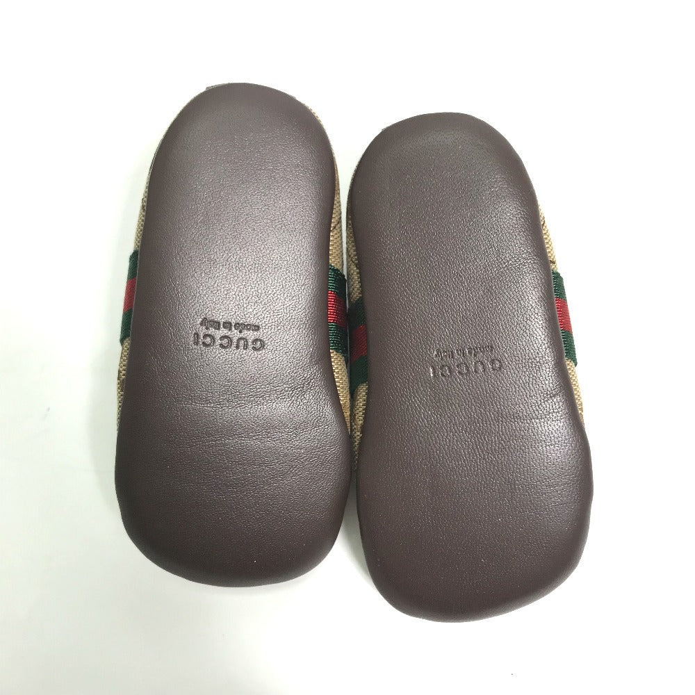 GUCCI sneakers , GG canvas beige baby BABY GG Sherry line sneakers Kids 19 Used Authentic