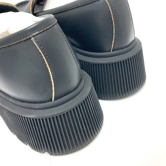 GUCCI loafers leather black Duonysus Women 34.5 Used Authentic