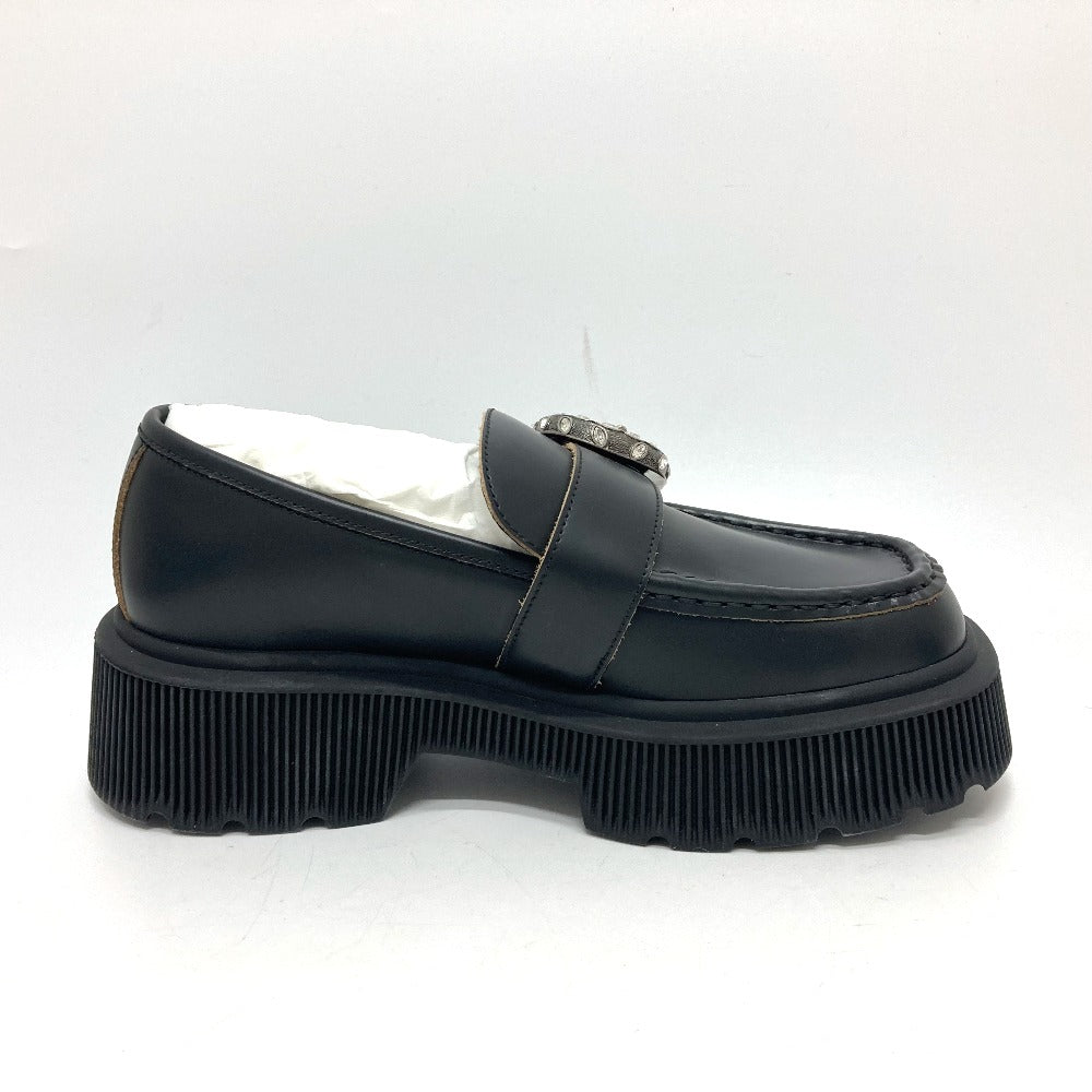 GUCCI loafers leather black Duonysus Women 34.5 Used Authentic