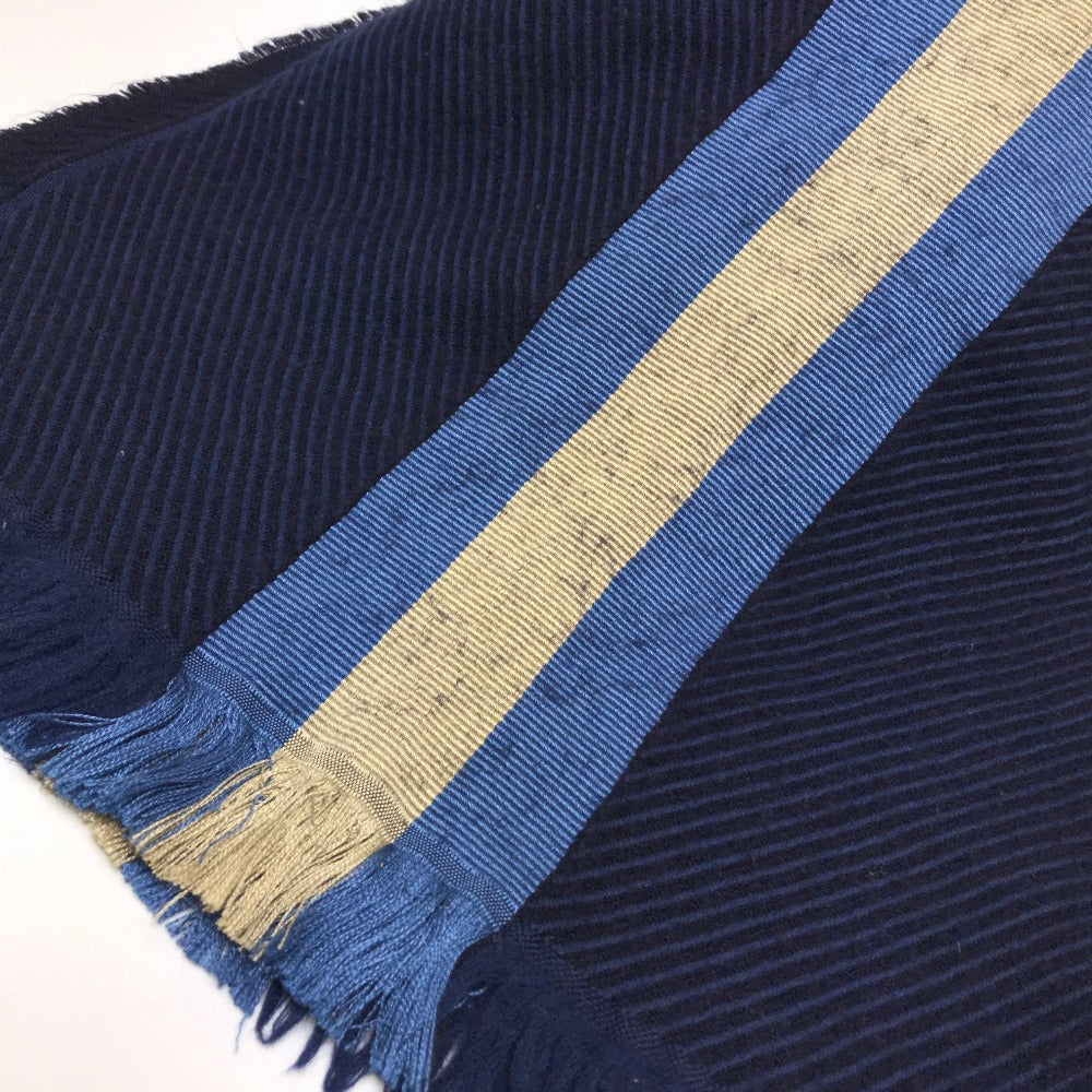 GUCCI Scarf Wool, Silk Navy type Men's Women's Unisex Sherry line unisex(Unisex) Used Authentic