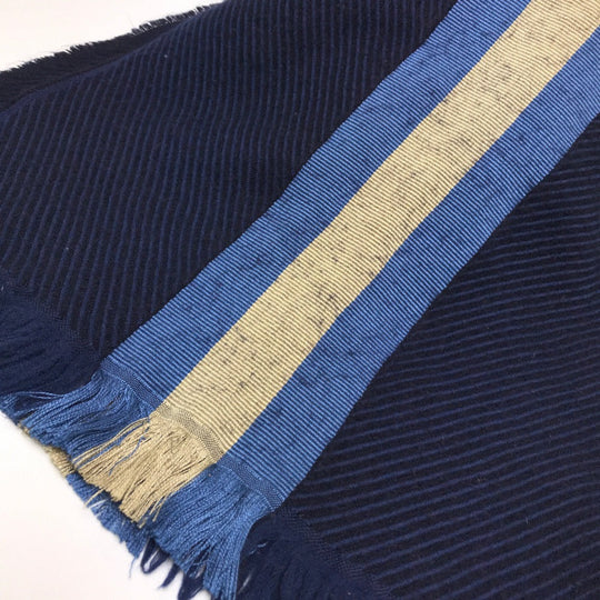 GUCCI Scarf Wool, Silk Navy type Men's Women's Unisex Sherry line unisex(Unisex) Used Authentic