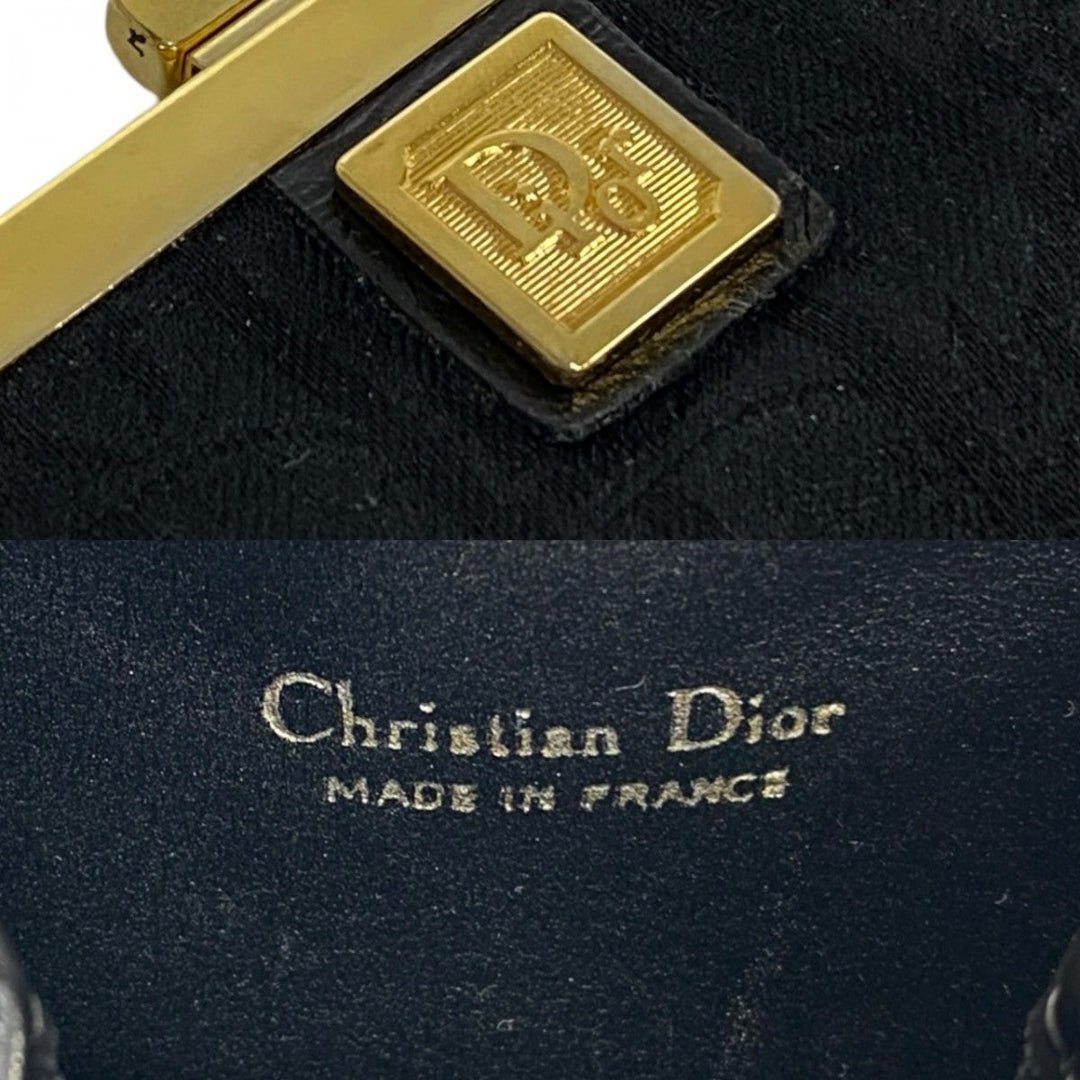 Dior Coin case leather black