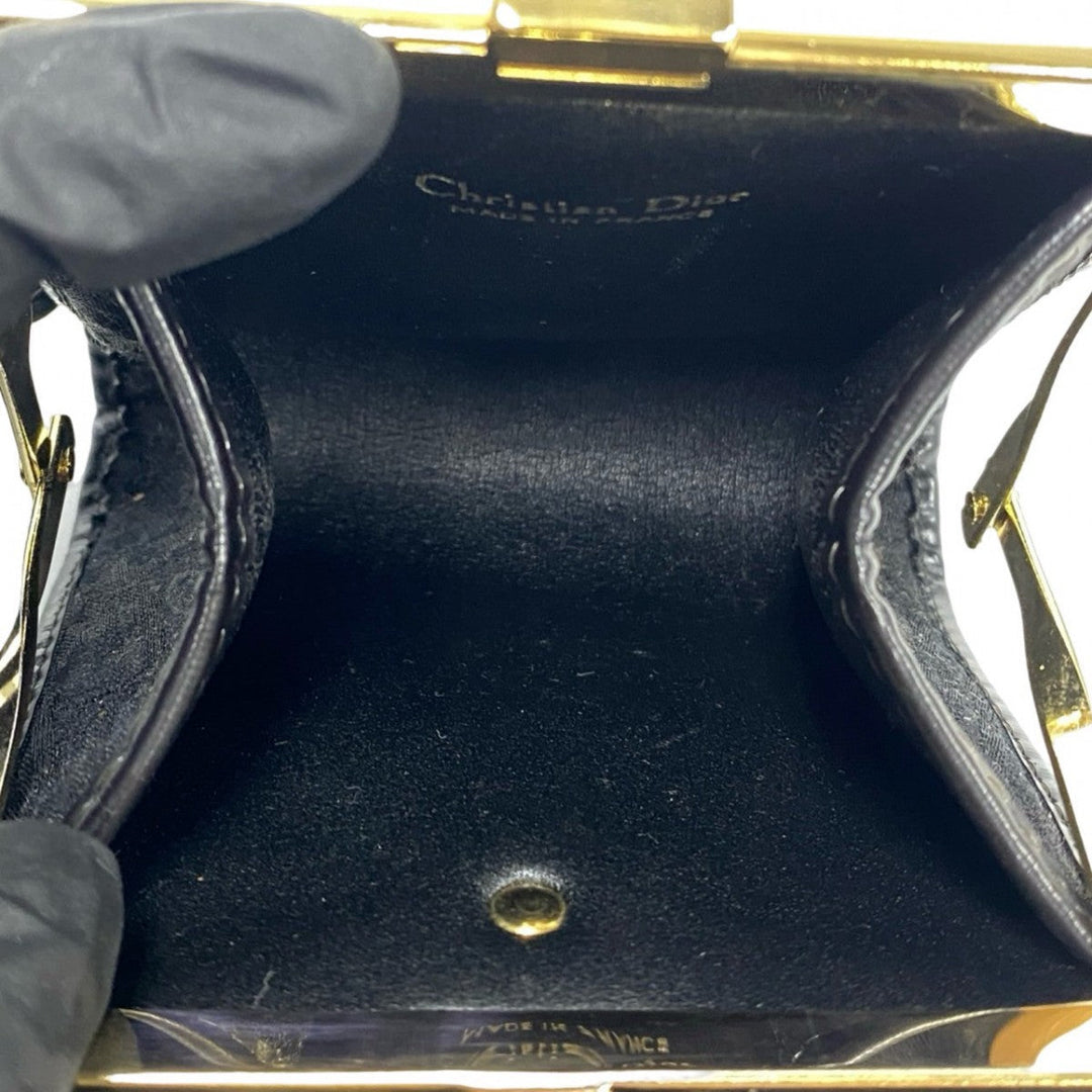 Dior Coin case leather black