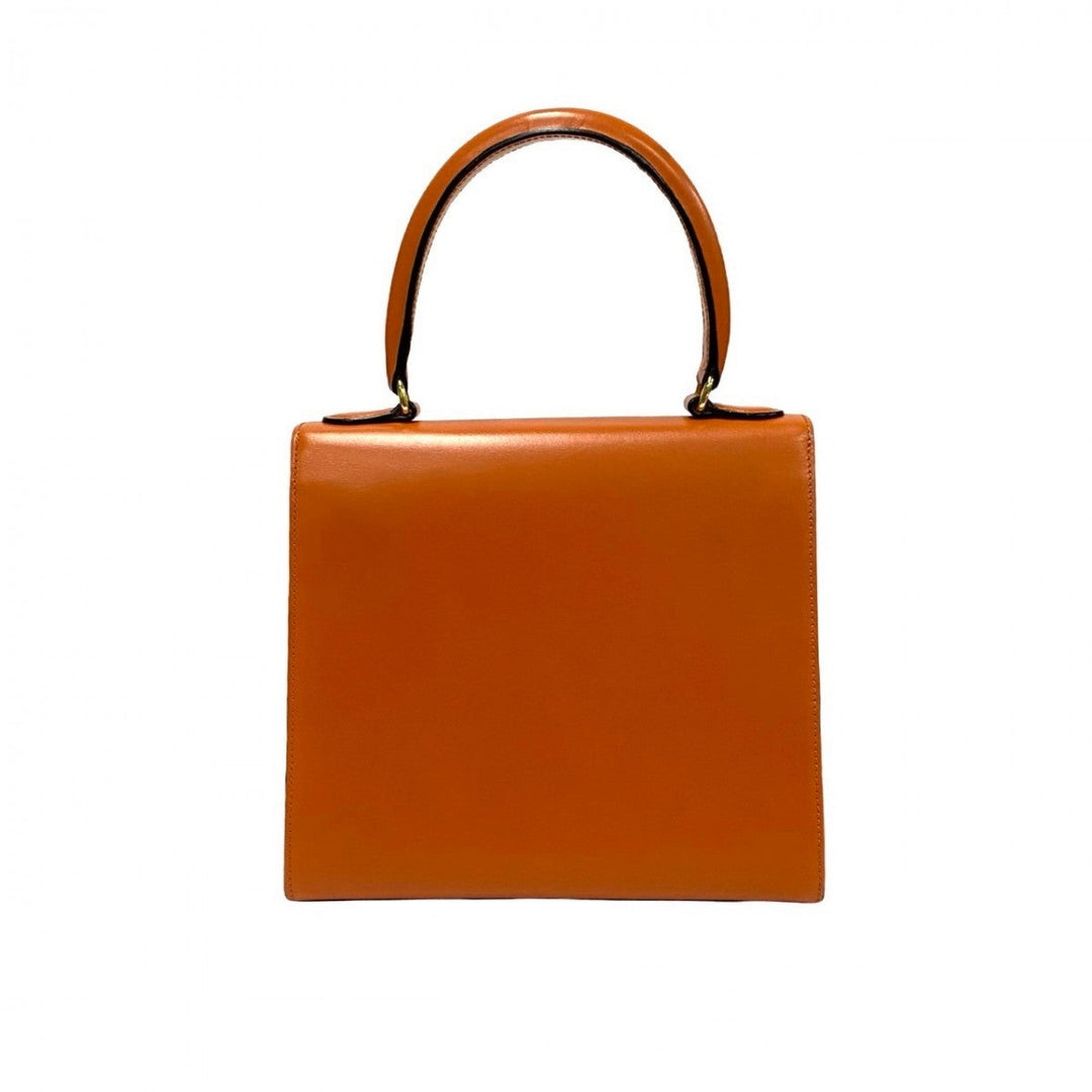 CELINE Shoulder Bag Calfskin Orange