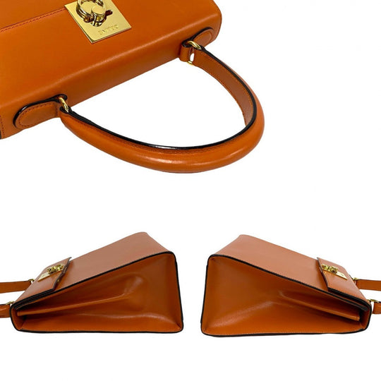 CELINE Shoulder Bag Calfskin Orange