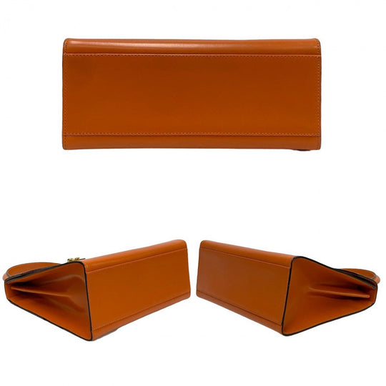 CELINE Shoulder Bag Calfskin Orange