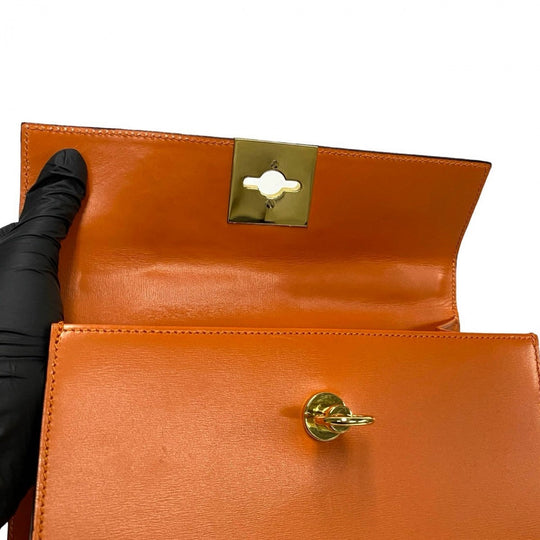 CELINE Shoulder Bag Calfskin Orange