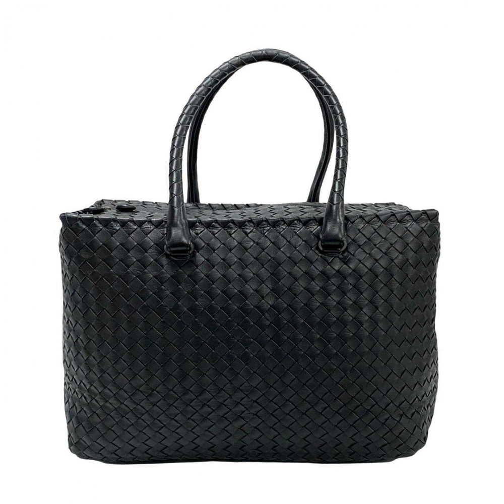 BOTTEGAVENETA Boston Duffel bag leather black INTRECCIATO