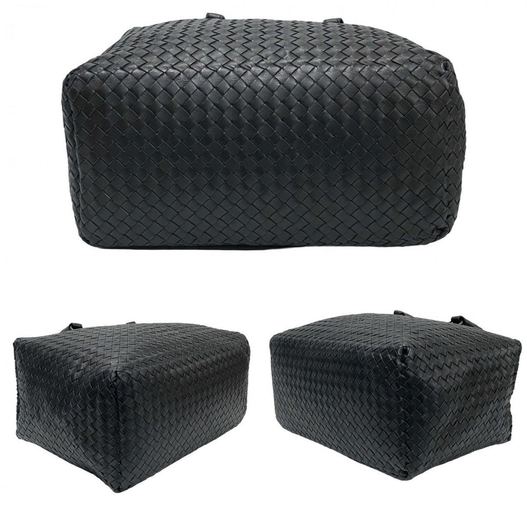BOTTEGAVENETA Boston Duffel bag leather black INTRECCIATO