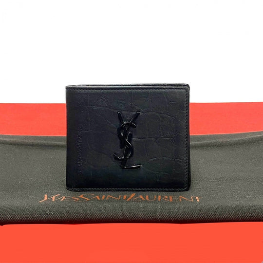 YVES SAINT LAURENT Bifold Wallet leather black