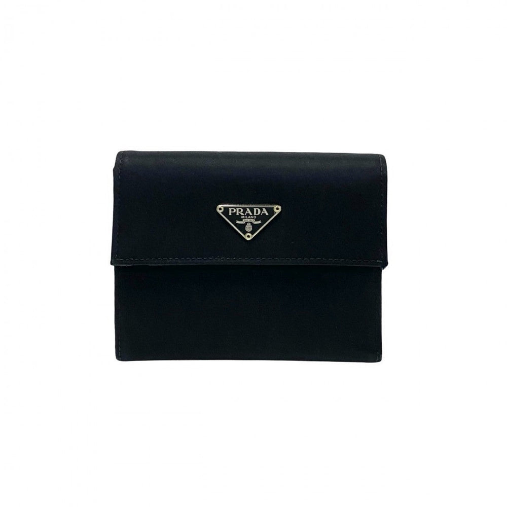 PRADA Tri-fold wallet Nylon black